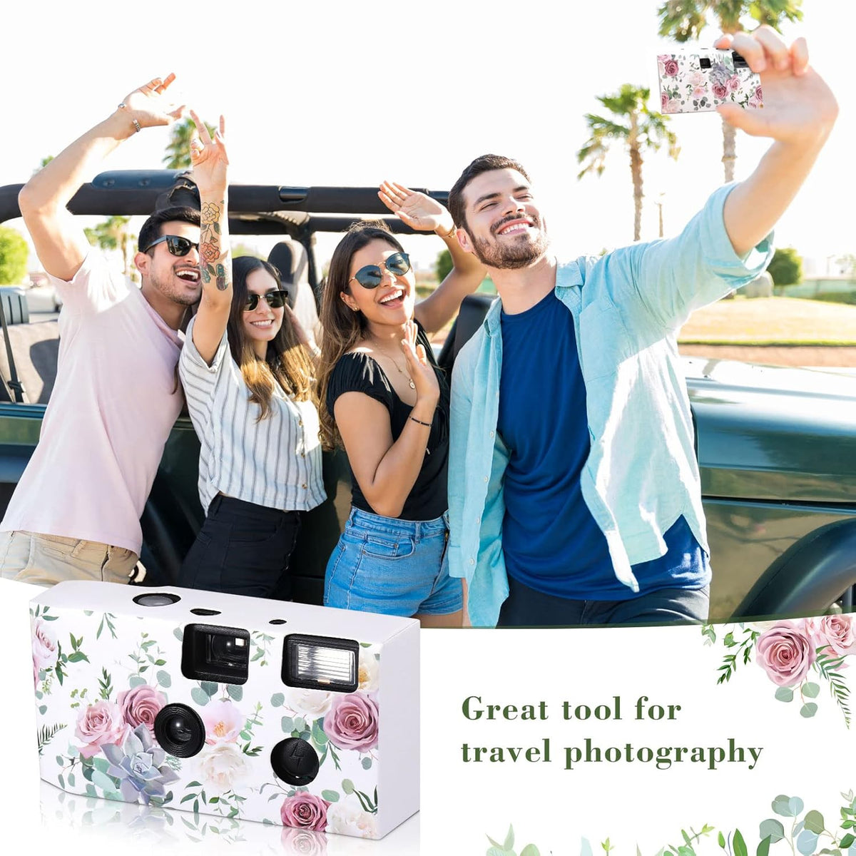 Zhengmy 4 Pack Disposable Camera for Wedding,34mm Single Use Camera with Flash One Time for