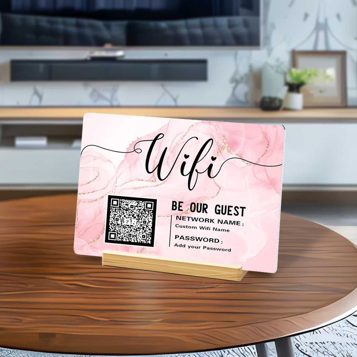 Personalized Custom Metal QR Code Sign Venmo Cashapp Scan to Pay with Stand Instagram Facebook