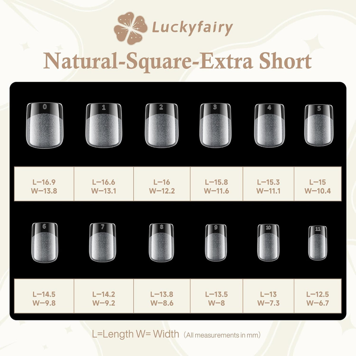 Extra Short Square Fake Nails, Soft Gel Pre-Shaped Acrylic XS Short Square Nail Tips, Half Matte