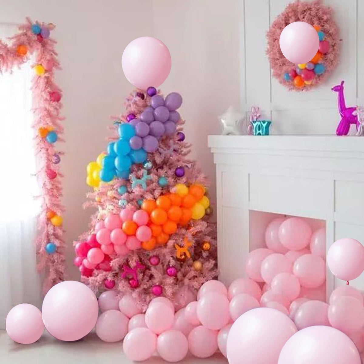 110pcs Light Pink Balloon 12 inch, Light Pink Latex Balloons for Birthday Party Baby Shower