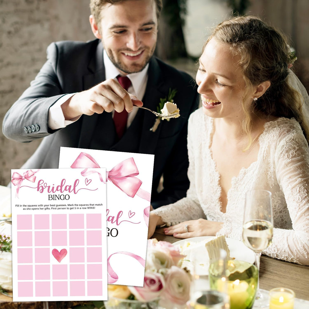 Bridal Shower Games 30 Guests, Bingo Bridal Shower Wedding Games for Reception, Rehearsal Dinner