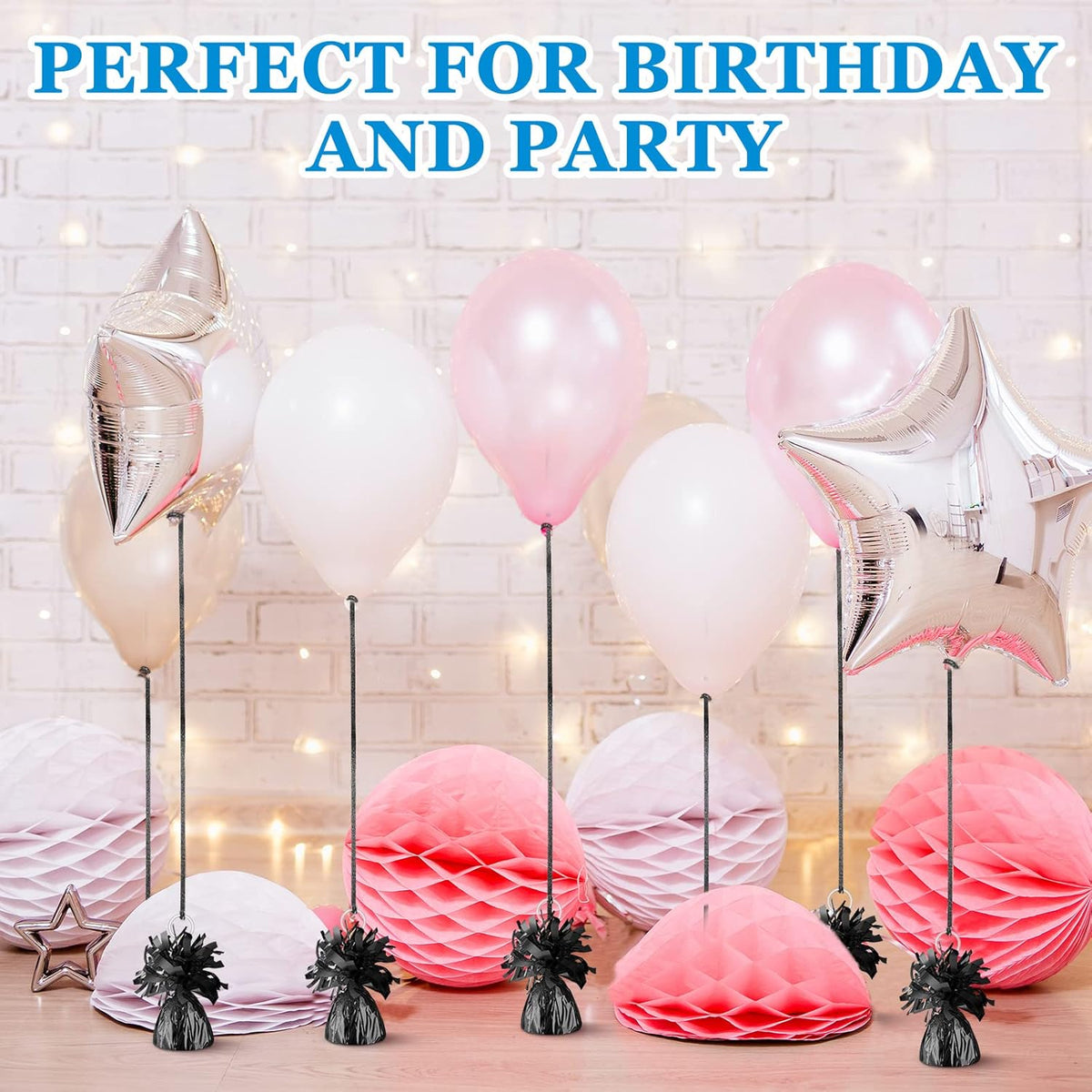 24 Pcs Balloon Weights Metallic Anchor Balloon Holder for Helium Balloons Heavy Table Weights and 1