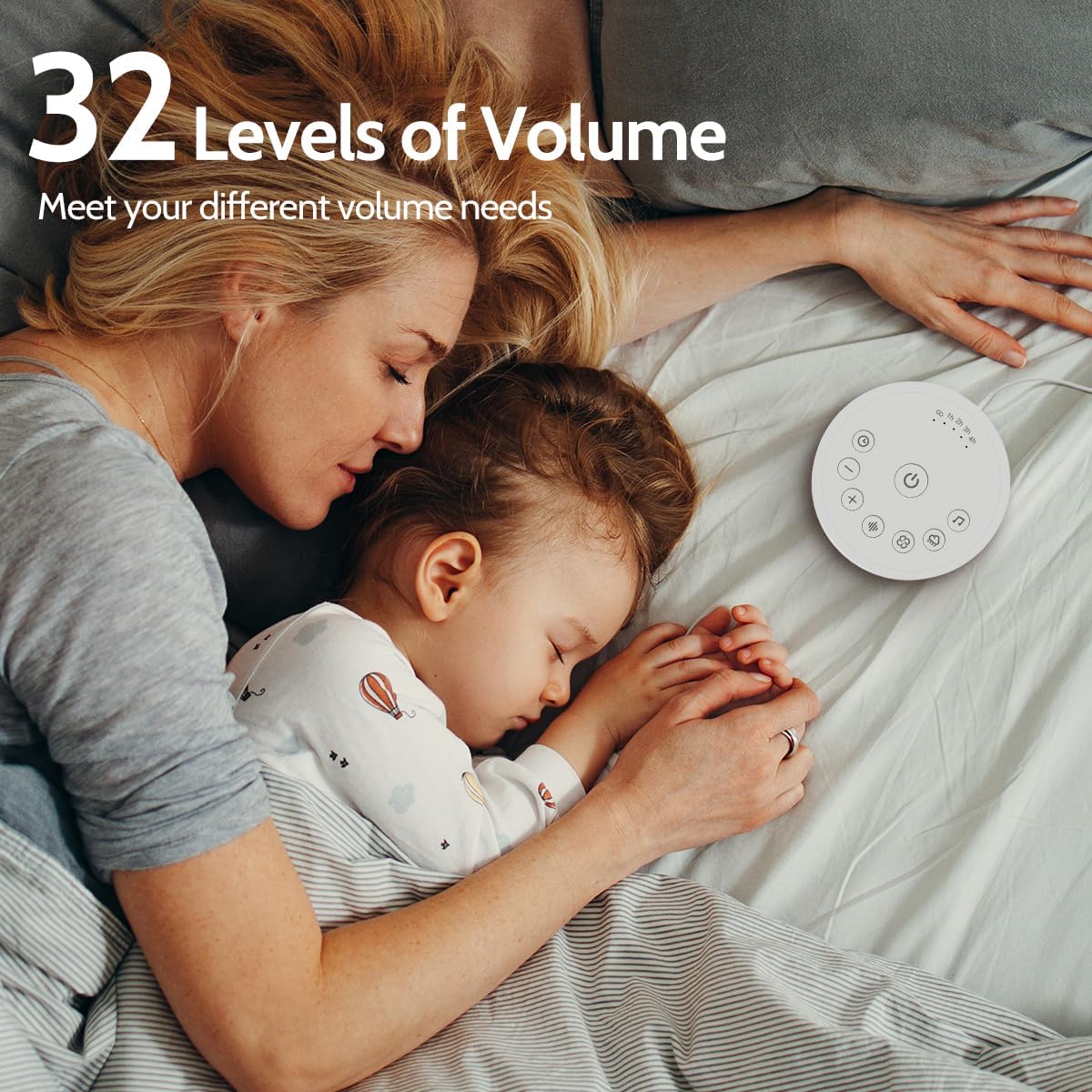 Color Noise Sound Machines Sleep White Noise Machine with 25 Soothing Sounds 32 Volume Levels 5