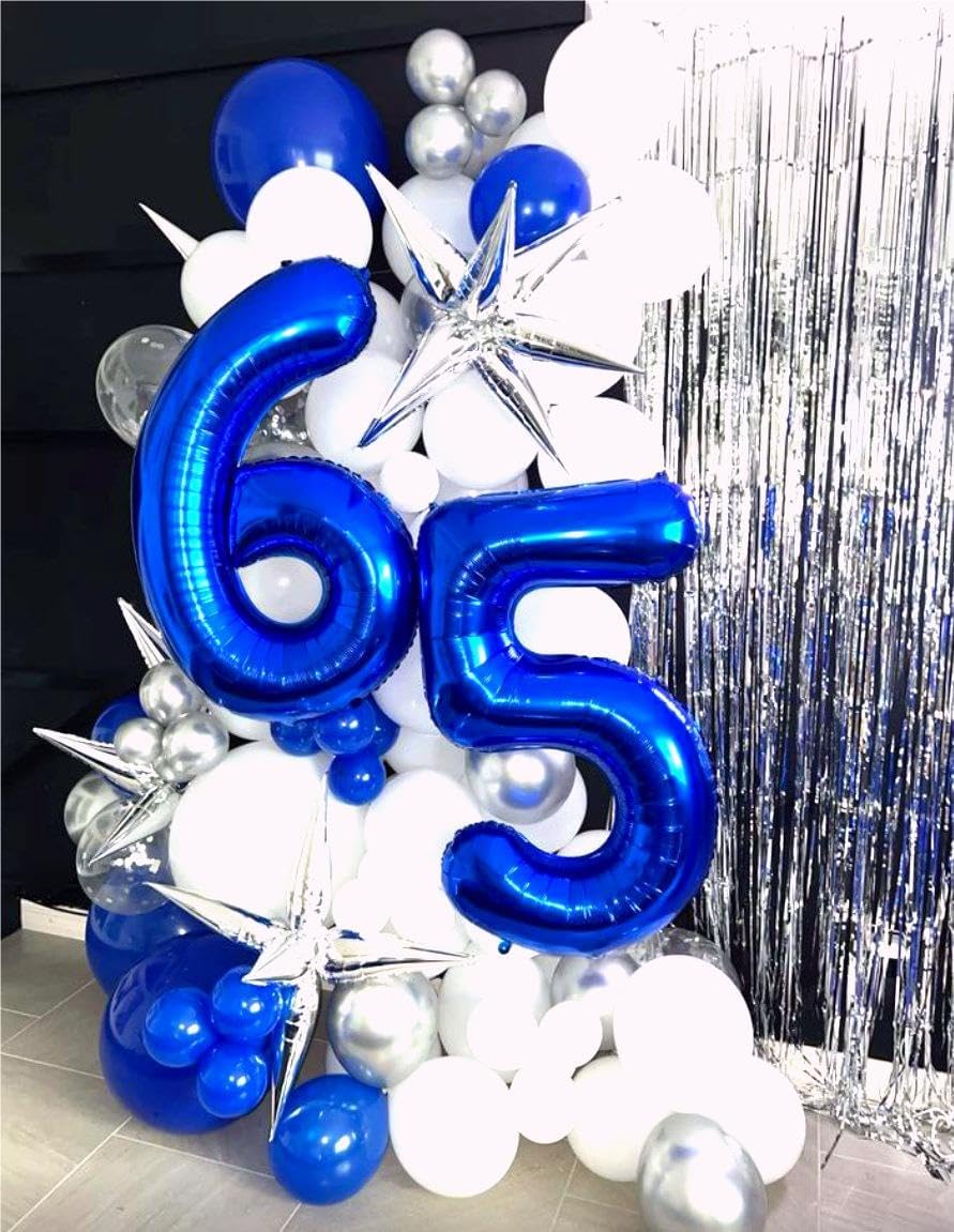 Navy Blue 40 Inch Large Number 5 Birthday Balloon, Five 5th 15 25 35 50 55 Birthday Celebration
