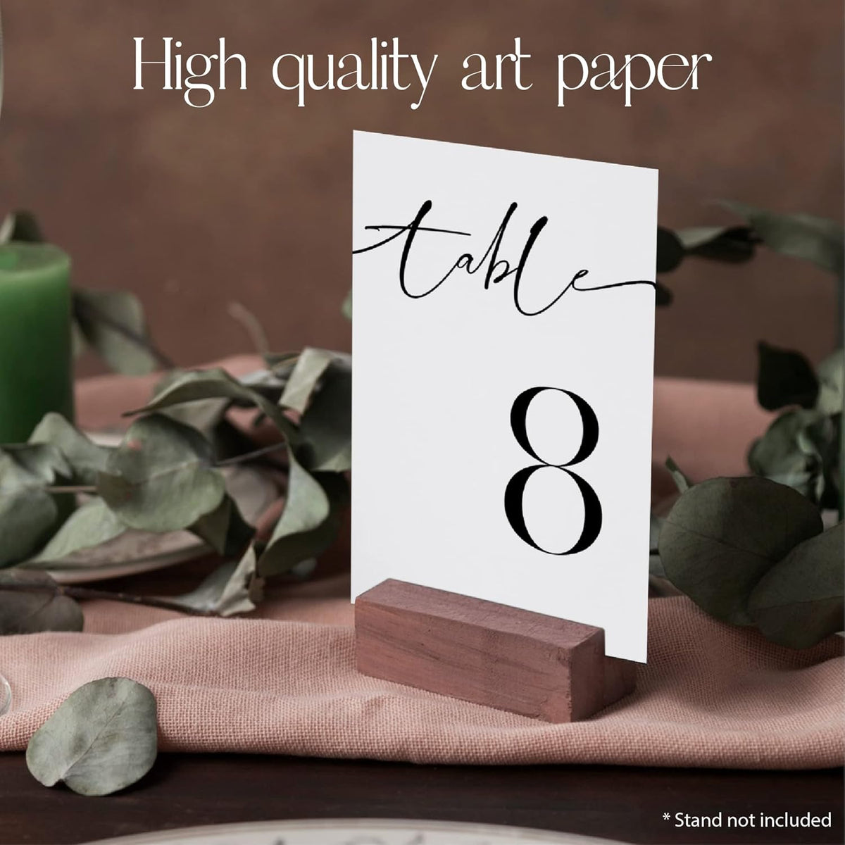 26 Pieces Table Numbers for Wedding Reception, Table Number 1-25 with Head Table Card, Double Sided