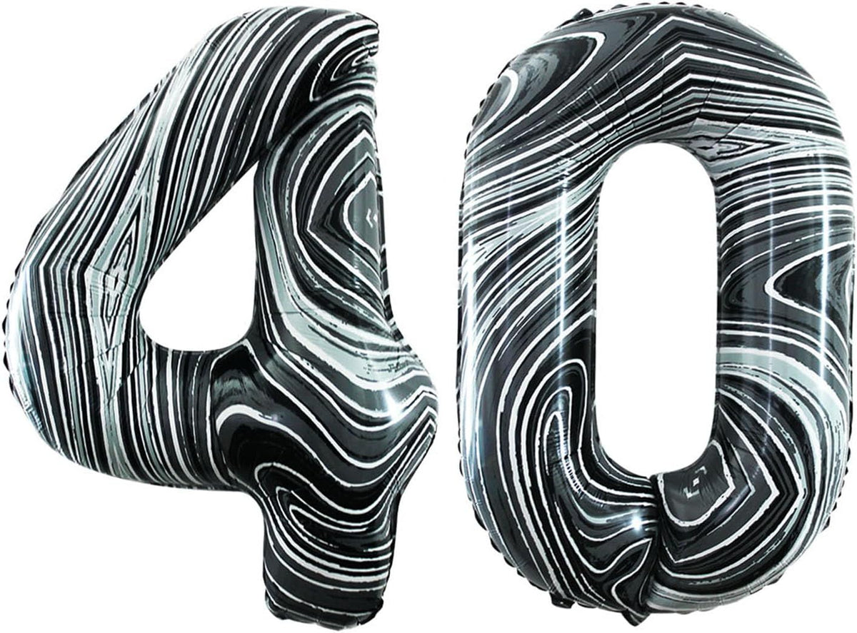 GOER Number 40 Balloons for 40th Birthday Party Decorations,42 Inch Jumbo Foil Helium Balloons for