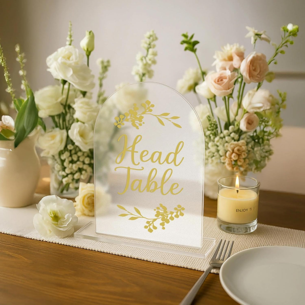 Wedding Table Numbers 1-10 Clear Acrylic Seating Number Signs for Weddings Reception Anniversary
