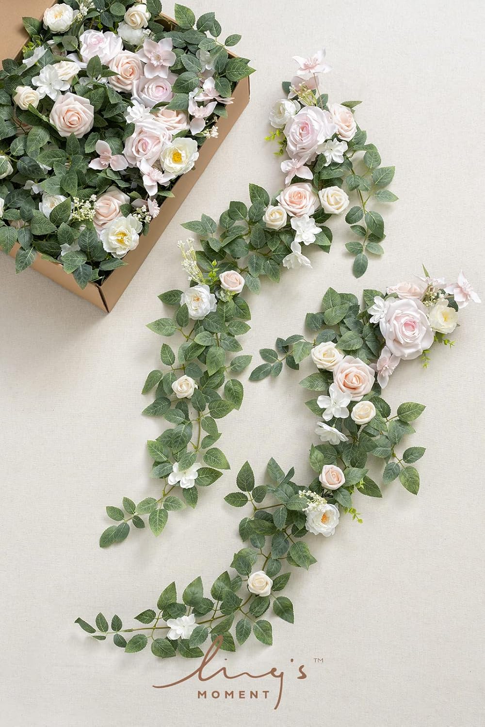 Ling's Moment 10pcs Wedding Chair Decorations Aisle Floral Swag Artificial Pew Flowers Hanging