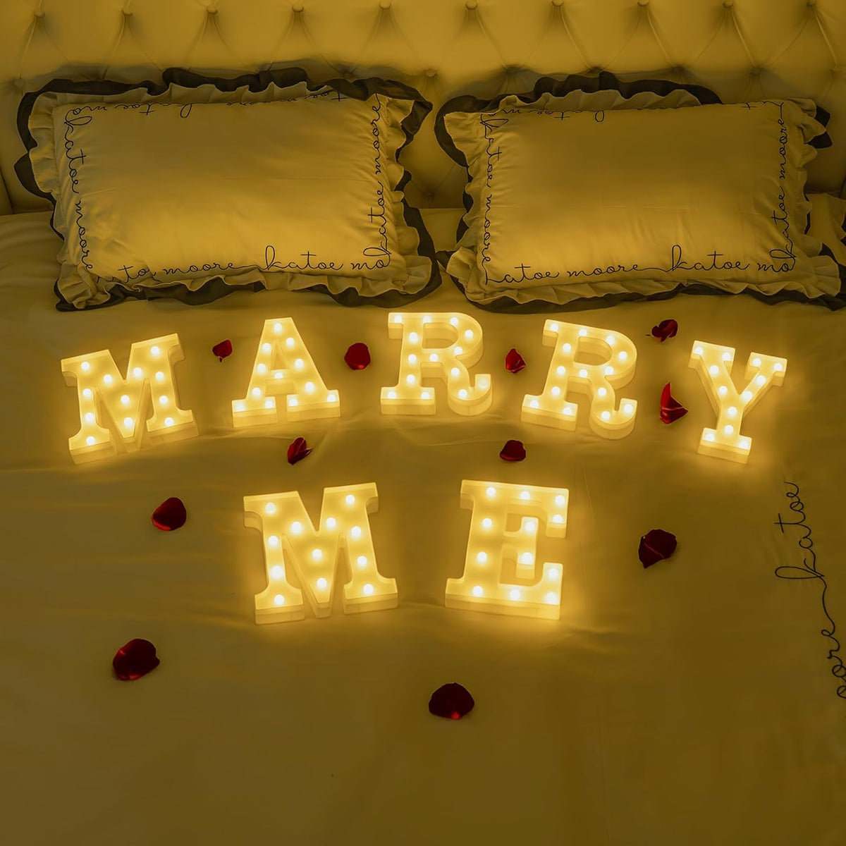 Foaky Rechargeable LED Letter Lights Sign Marquee Light Up Letters Sign for Night Light