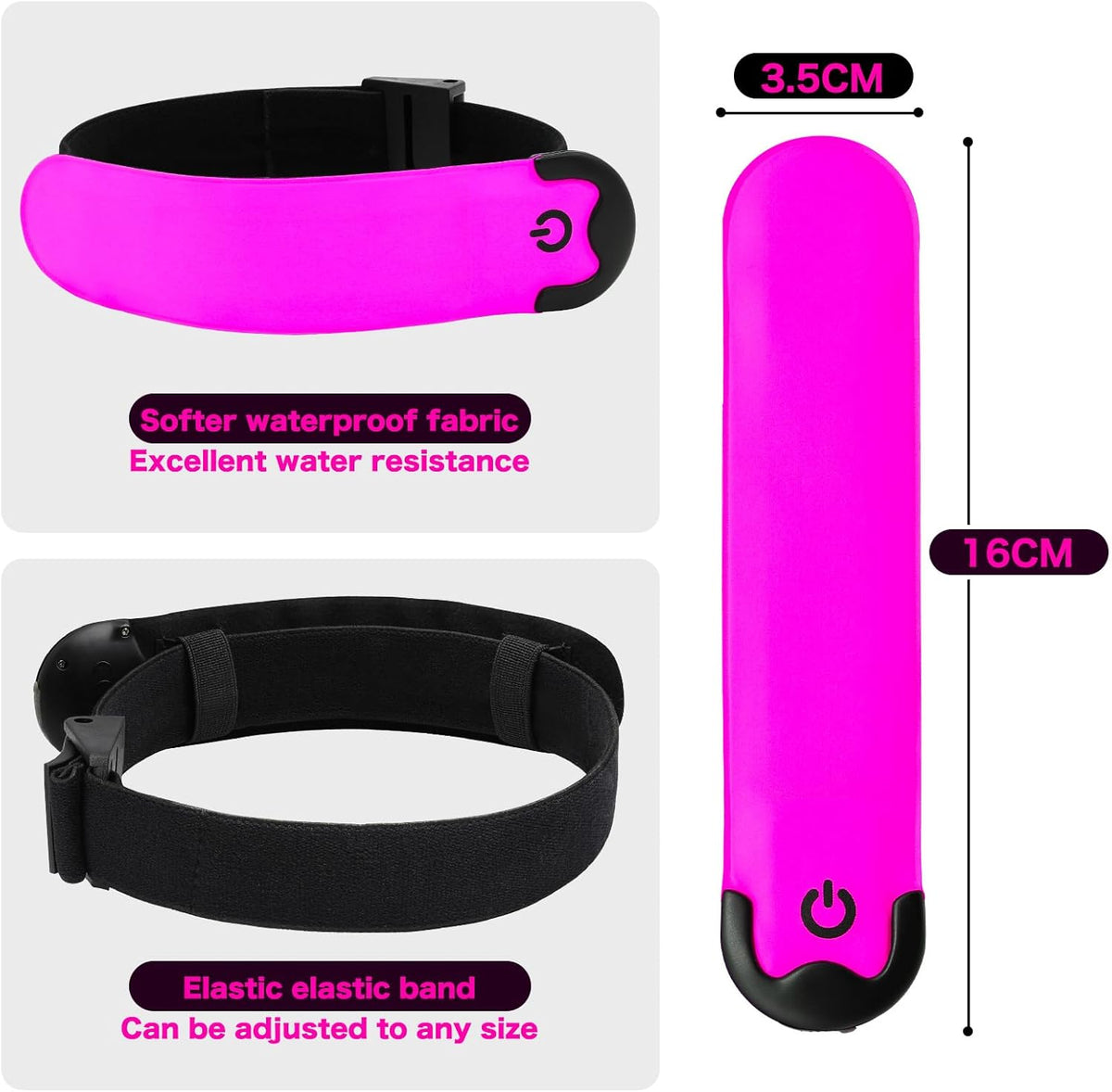 LED Armband Running USB Rechargeable(2 Pack), High Visibility Wristband for Runners, Joggers, Pet