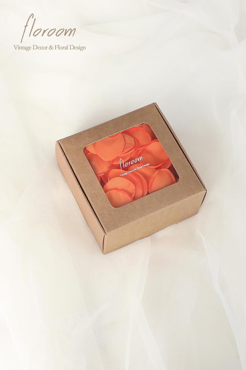 Floroom 300pcs Rose Petals Burnt Orange Faux Silk Flower Petals for Wedding Flower Girl Basket