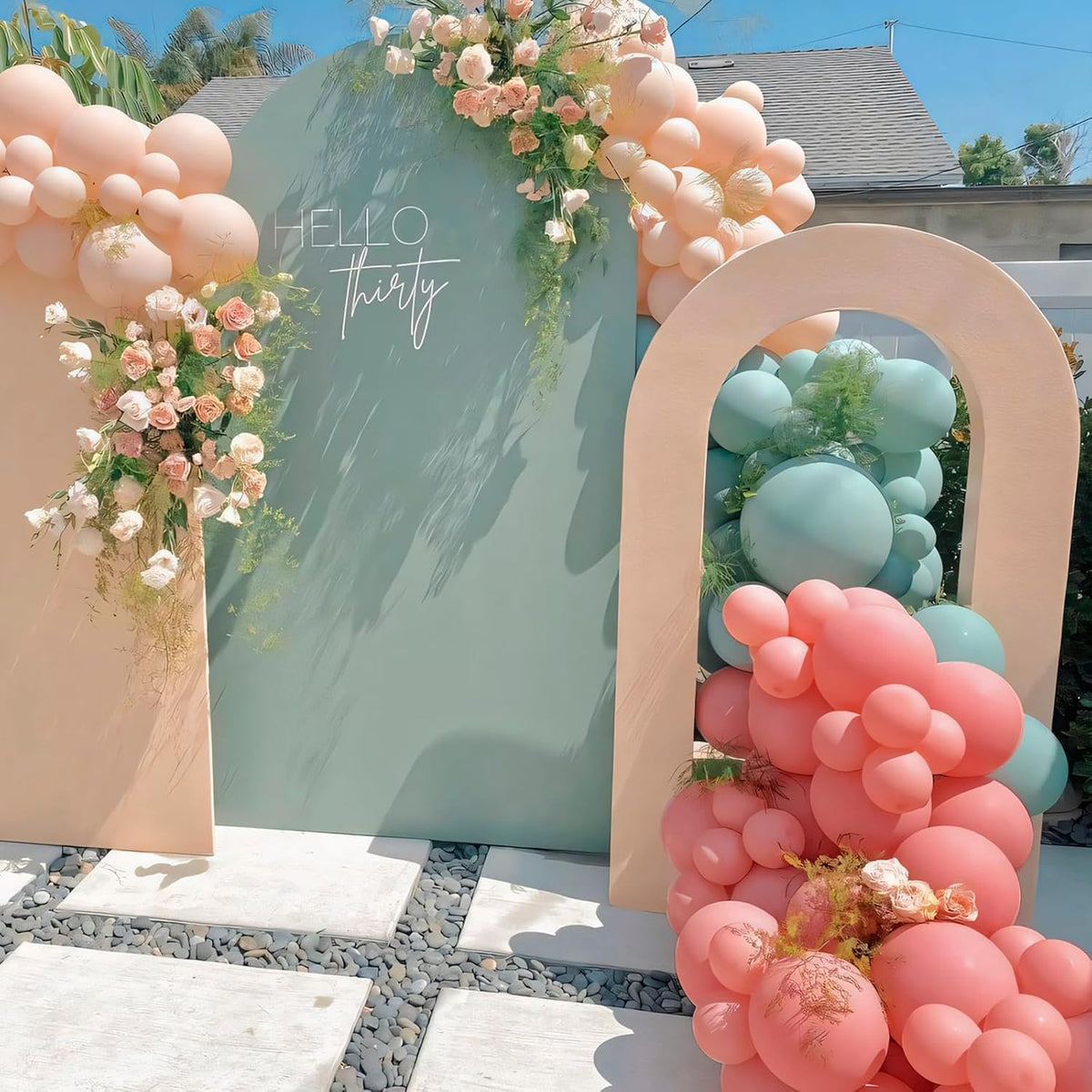 110pcs Retro Pink Balloons 12 Inch Pink Latex Balloon Arch Kit for Birthday Baby Shower Anniversary