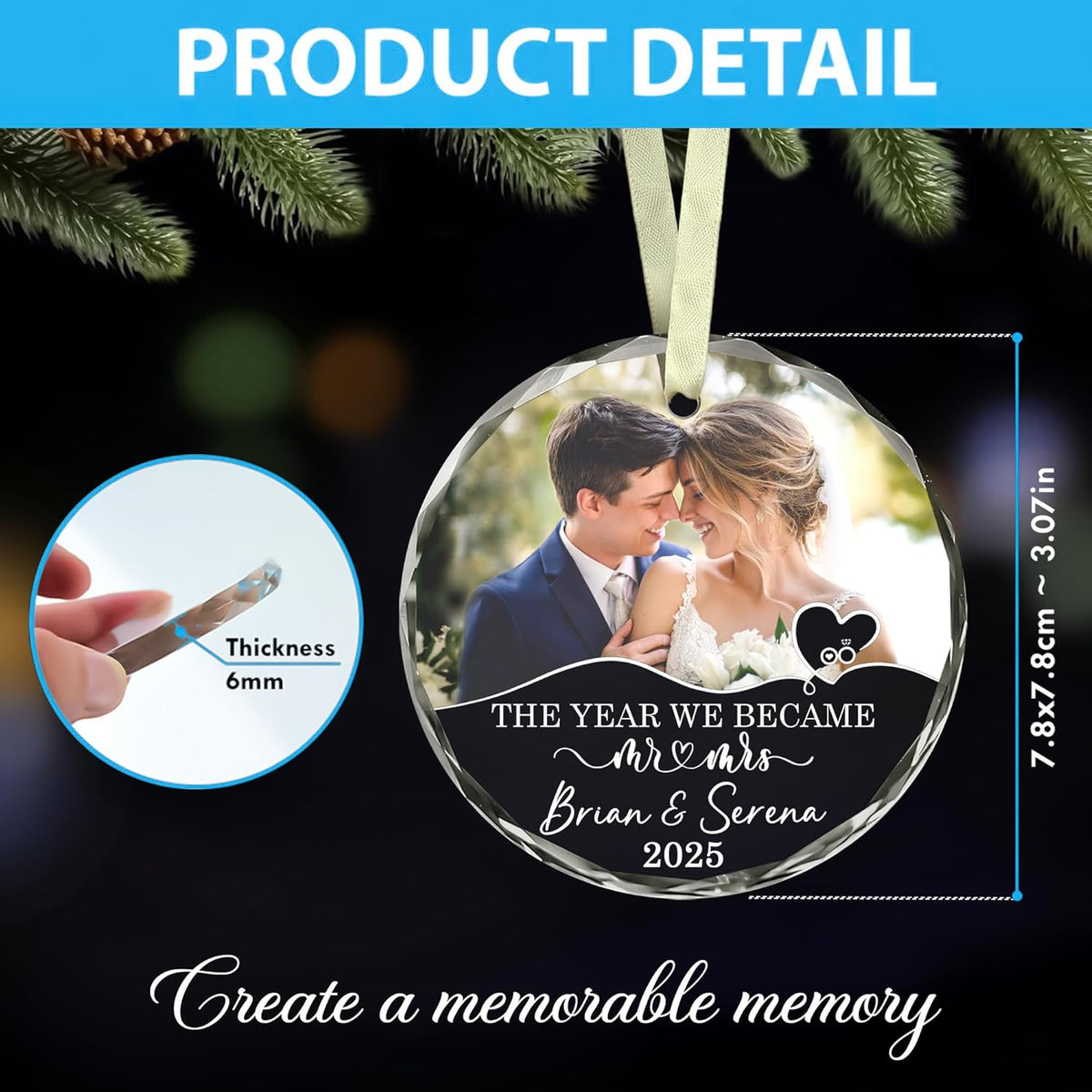 Personalized Our First Christmas As Mr Mrs Christmas Ornament - Wedding Gifts For Couples Married