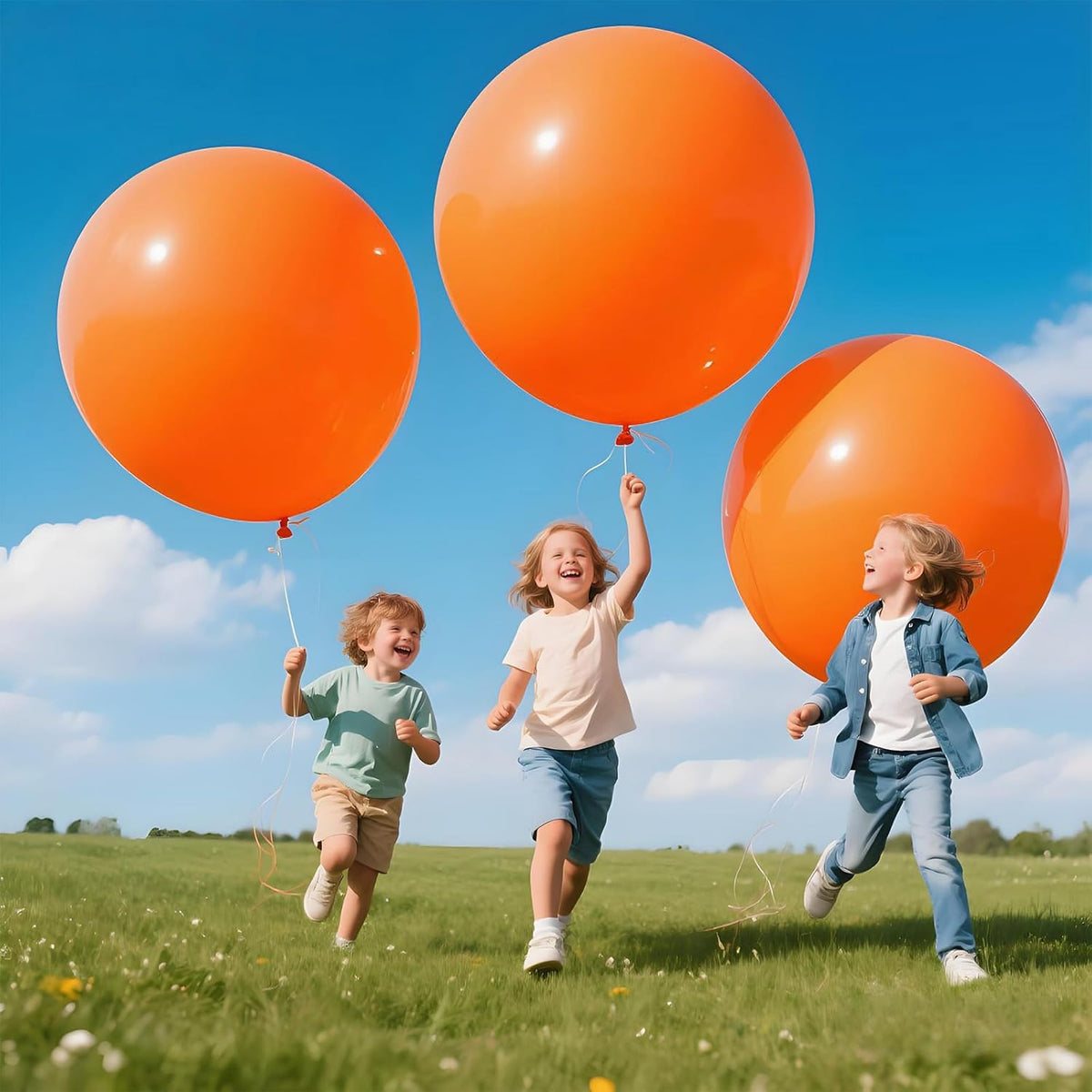 KAWKALSH Orange Balloons 9pcs, 36 Inch Large Orange Balloons for Balloon Garland Arch as Birthday