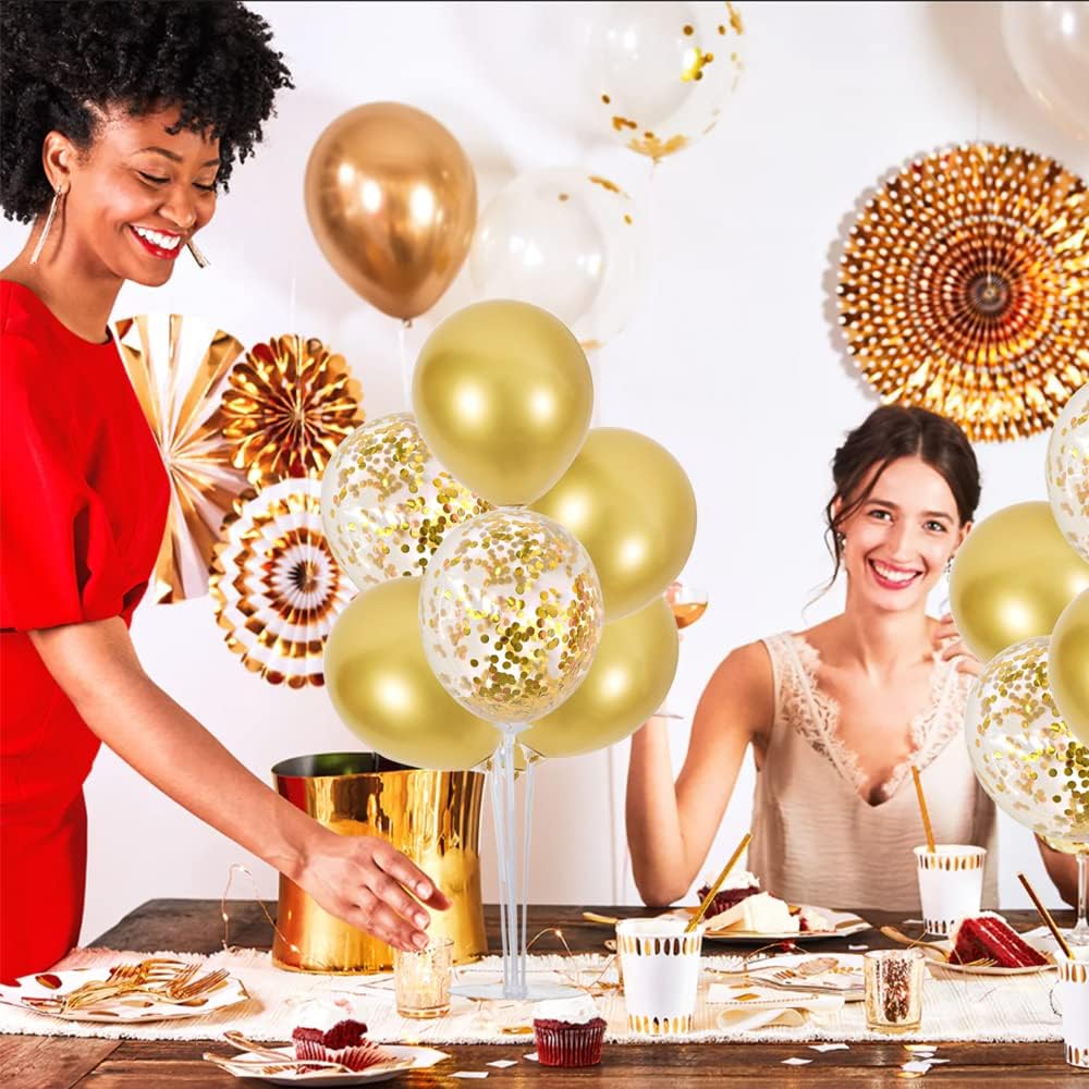 TONIFUL Inflatable Toys 6 Balloon Centerpieces with Gold Balloon Stand Kit for 2025