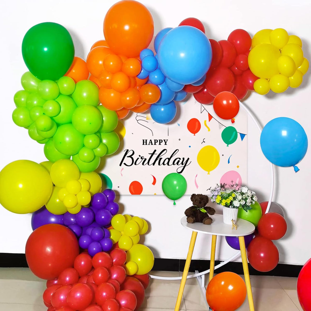 KAWKALSH Yellow Balloon Arch Kit 111Pcs 18 12 5 Inch Latex Party Balloons Garland for Birthday Baby