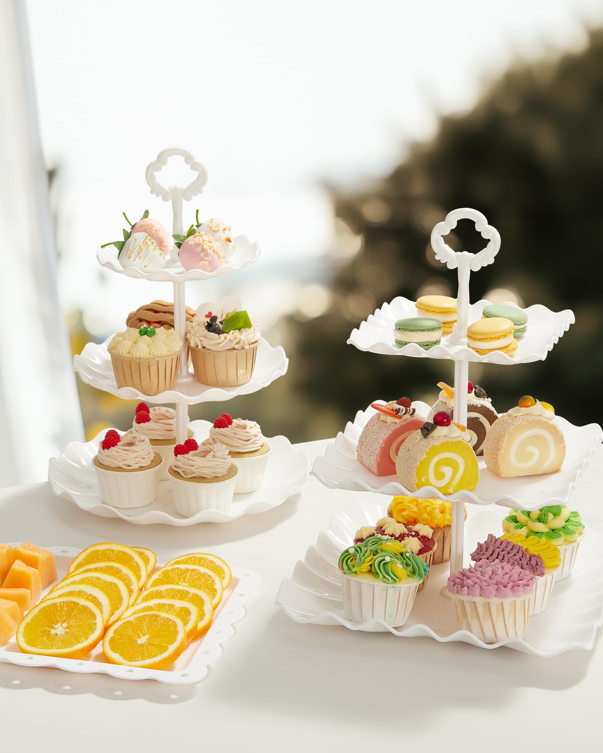 Kootek 5pcs Cupcake Stand Dessert Table Display Set Serving Tray for Party