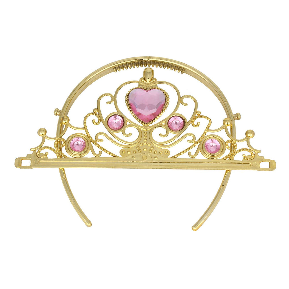 Princess Dress Up Crowns for Little Girls Gold Plastic Tiaras Crown Set Party Favors Pink Tiaras