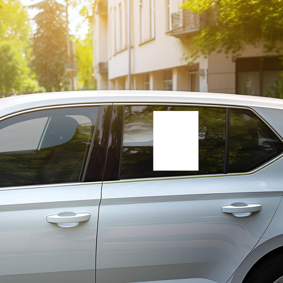 Maitys 100 Pcs Outdoor Window Stickers for Car Dealers 8.5" x 11" Plain White Blank Paper with