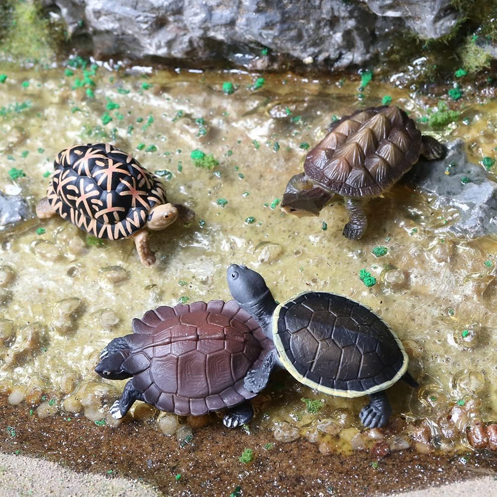 Volnau Mini Sea Turtle Figures 14PCS Animal Toys Figurines for Kindergarten Toddlers Kids Ocean Sea
