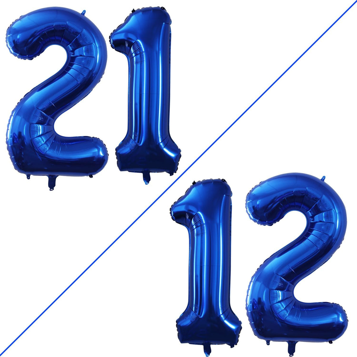 GOER Number 12 Balloons for 12th Birthday Sweet 12 Party Decorations,42 Inch Jumbo Foil Helium 21