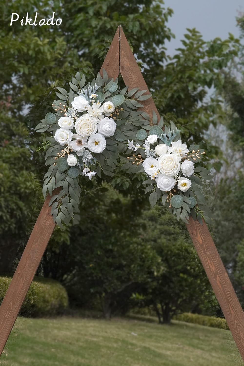Faux Arch Flower Swag Set of 2 for Wedding Welcome Signs Floral Swag Wedding Reception Ceremony