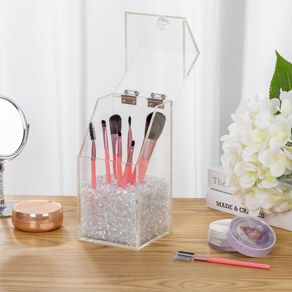 Vase Fillers for Centerpieces Home Deco,8700 Pieces Iridescent Diamond Table Confetti,Fake Plastic
