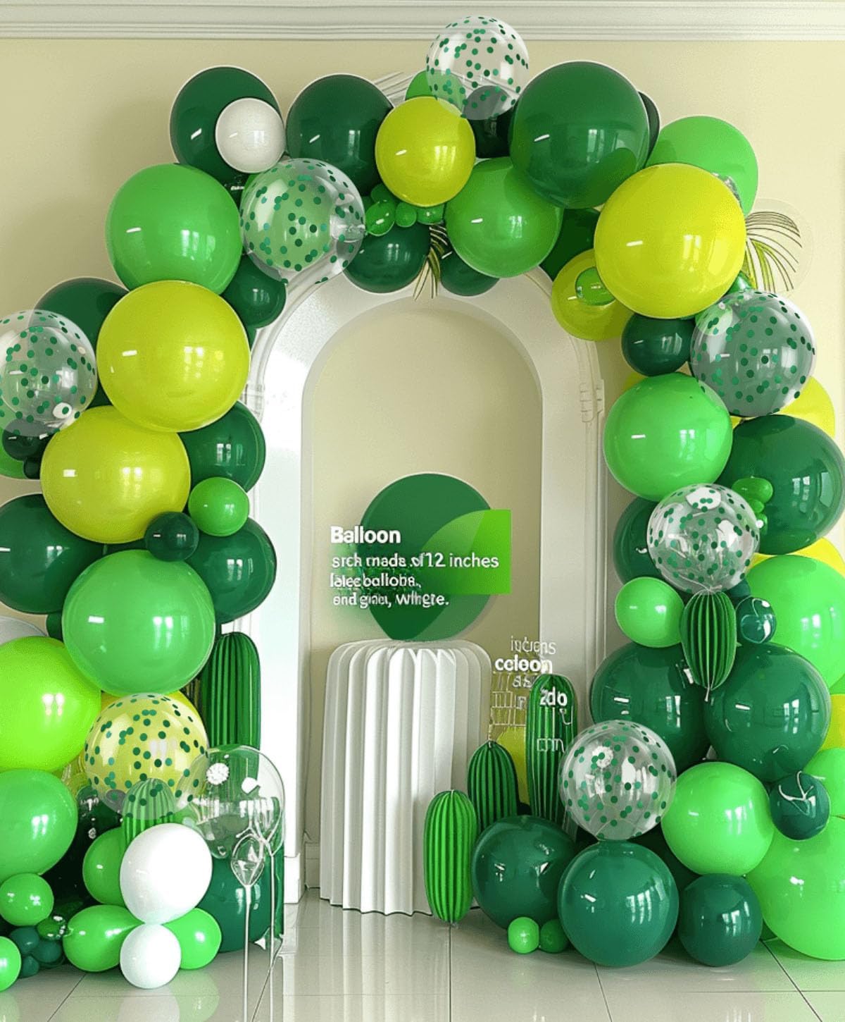 300 Pcs Green Balloons 12 Inch Different Shades of Green Party Balloon Set, of For Jungle Safari