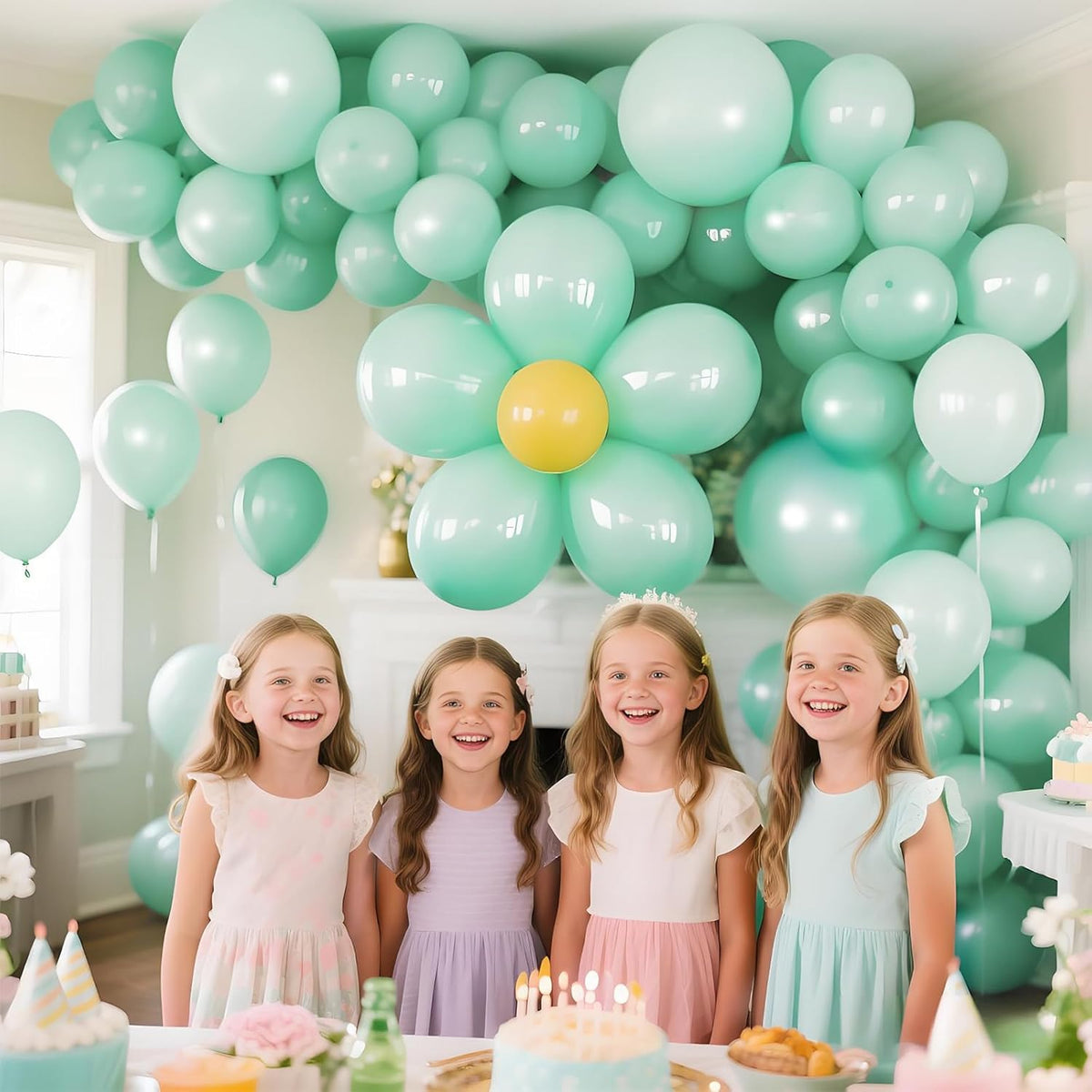 110pcs Pastel Green Balloon 12 Inch, Pastel Green Latex Balloons for Birthday Party Baby Shower