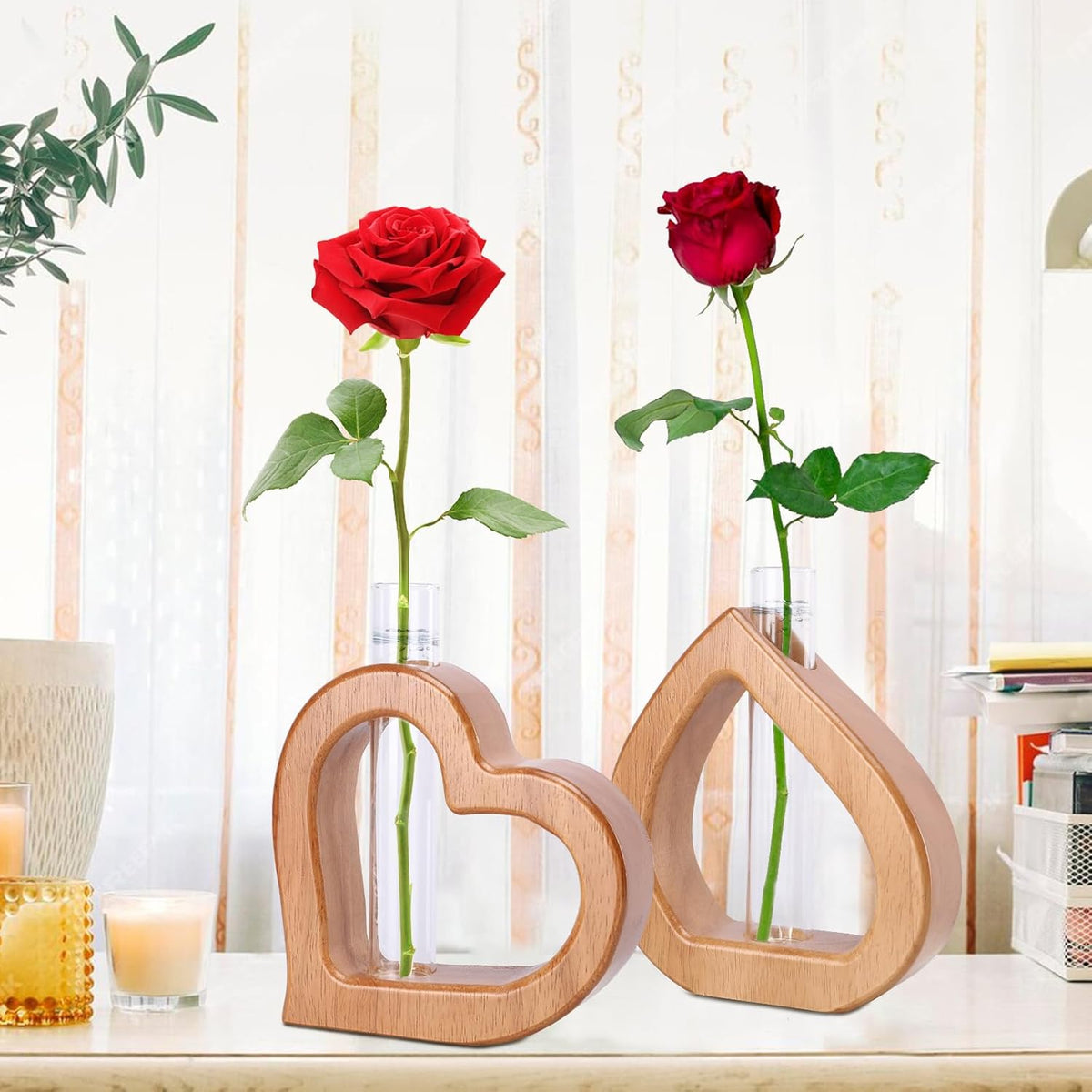 Plant Propagation Stations 2 PCS Wall Hanging Planters for Indoor Plants Glass Tubes Home