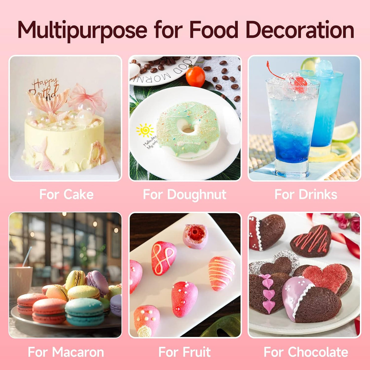 Edible Glitter for Cocktails, 10 Colors Easter Decorations Luster Dust Edible, Food Grade Shimmer
