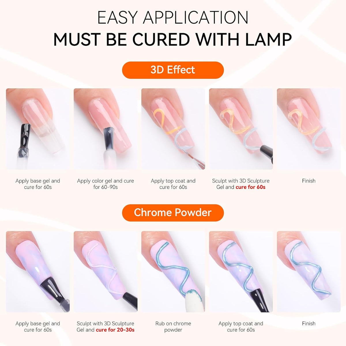 Makartt 3D Gel Nail Art, Sculpting Gel Glue for Drawing, Molding, Sculpture, Gems and Decoration