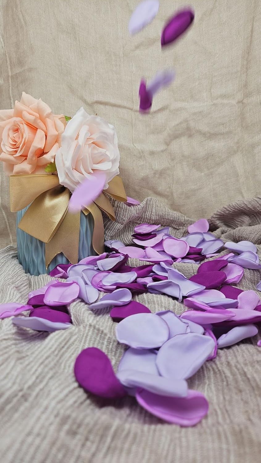 ZOOYOO 200Pcs Silk Rose Flower Petals For Valentaine's Day,Wedding Flower Gril Basket,Aisle