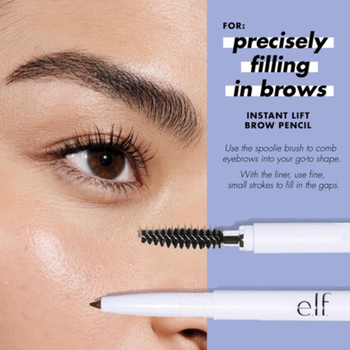 e.l.f. Instant Lift Brow Pencil, Dual-Ended Precision Brow Pencils For Shaping & Defining Eyebrows