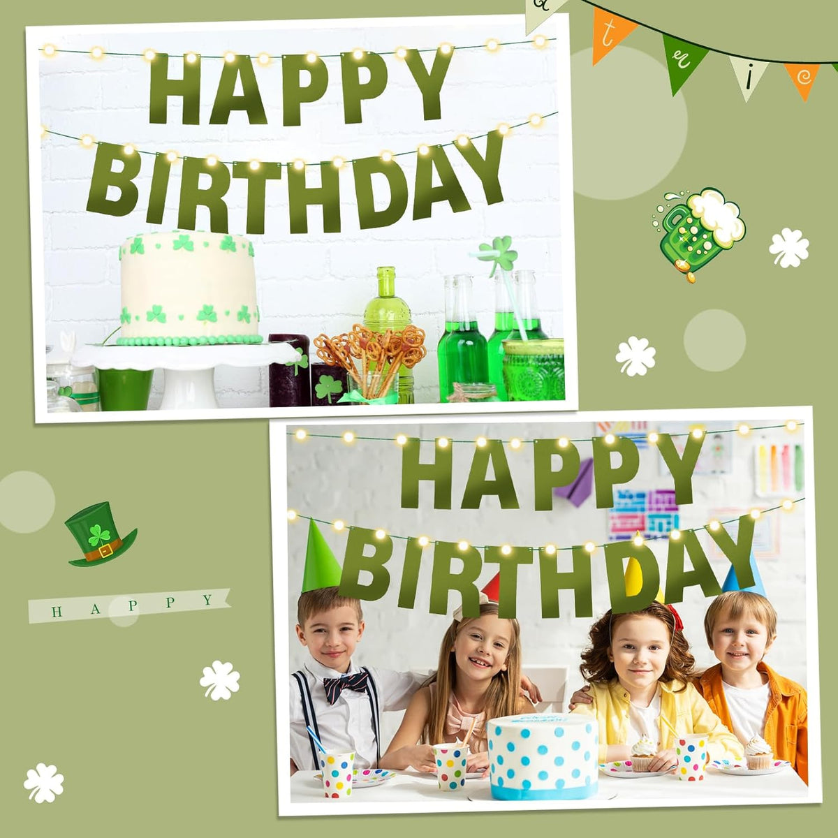 TaoBary 112 Pcs DIY Letter Custom Banner Glitter Customizable Banner Kit Including 107 Letters and