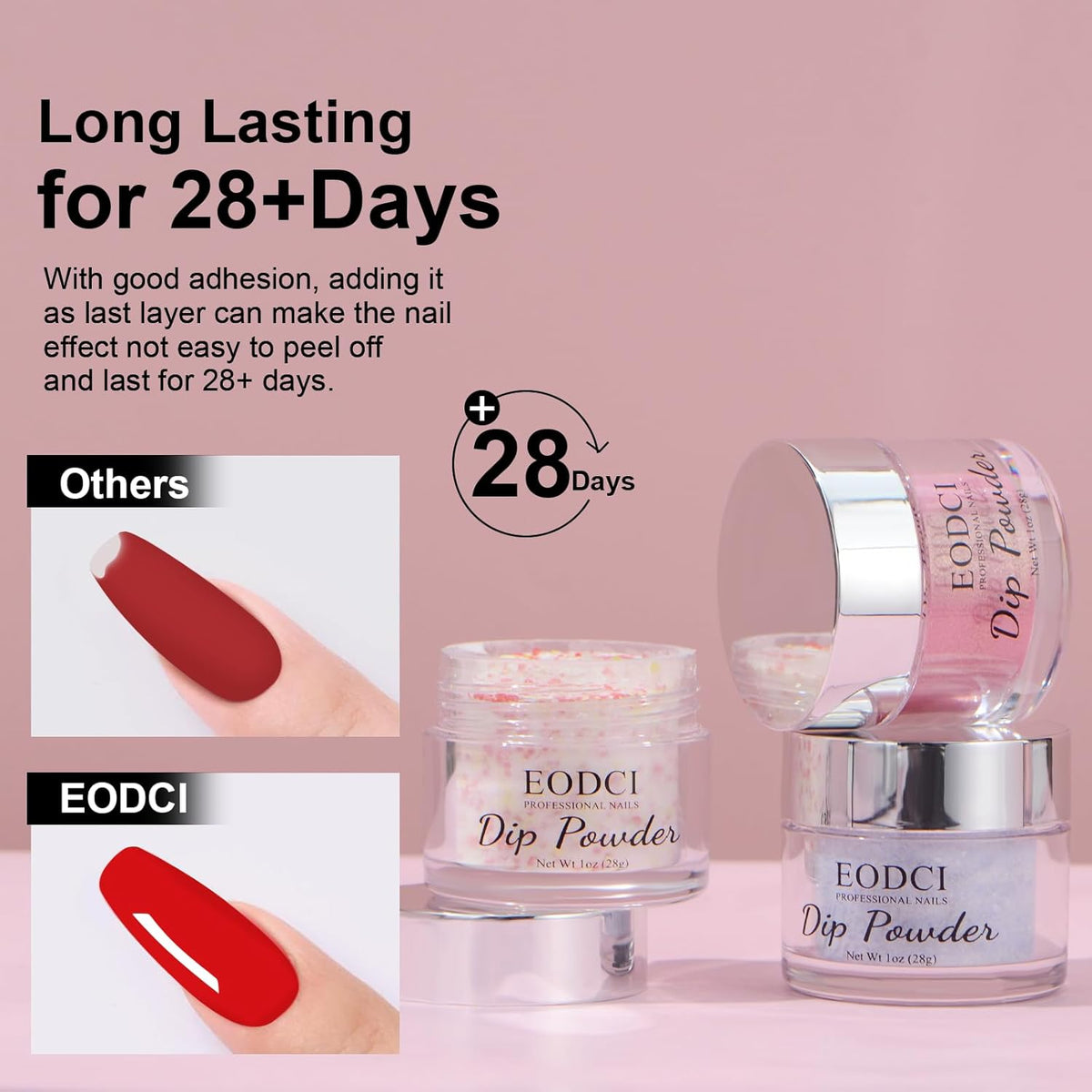 Color Dipping Powder, Red White Yellow Hexagon Sequins Dip powder No Nail Lamp Long Lasting Dip