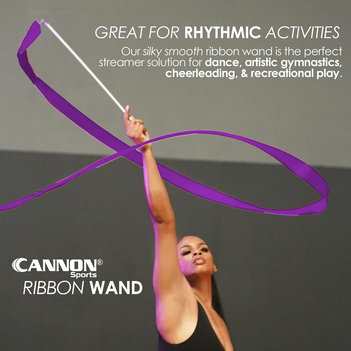 Cannon Sports Gymnastics Ribbon Wand for Dancing, Cheerleading, Olympic Tournament, & Artistic
