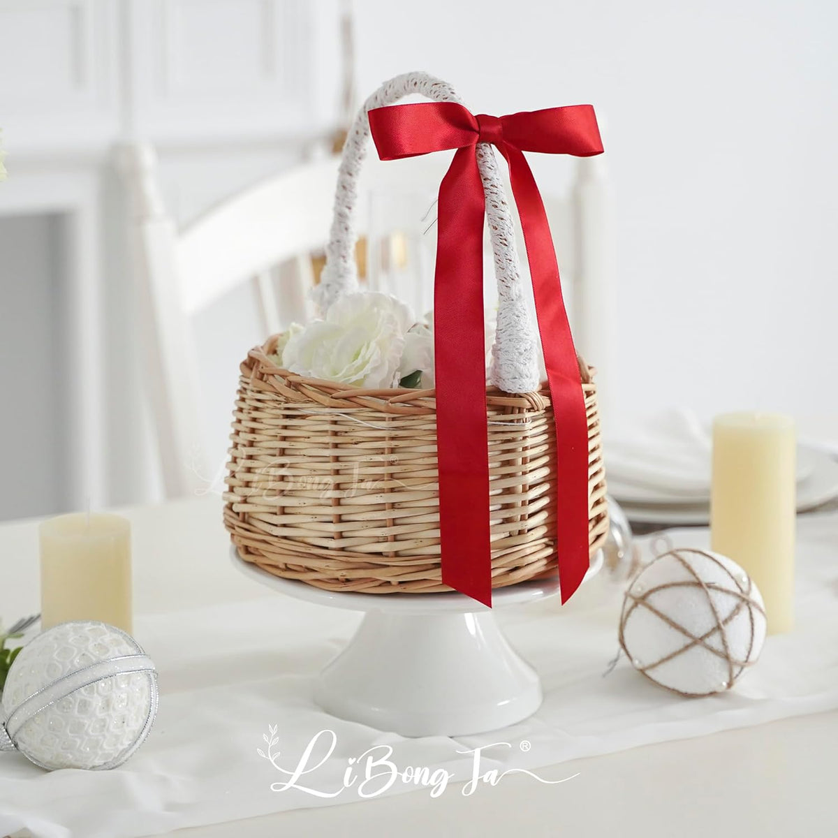 50 PCs Red Bow Decor 5.5'' Satin Bows with Long Tail, Twist Tie Bows for Craft, Packaging Ribbon