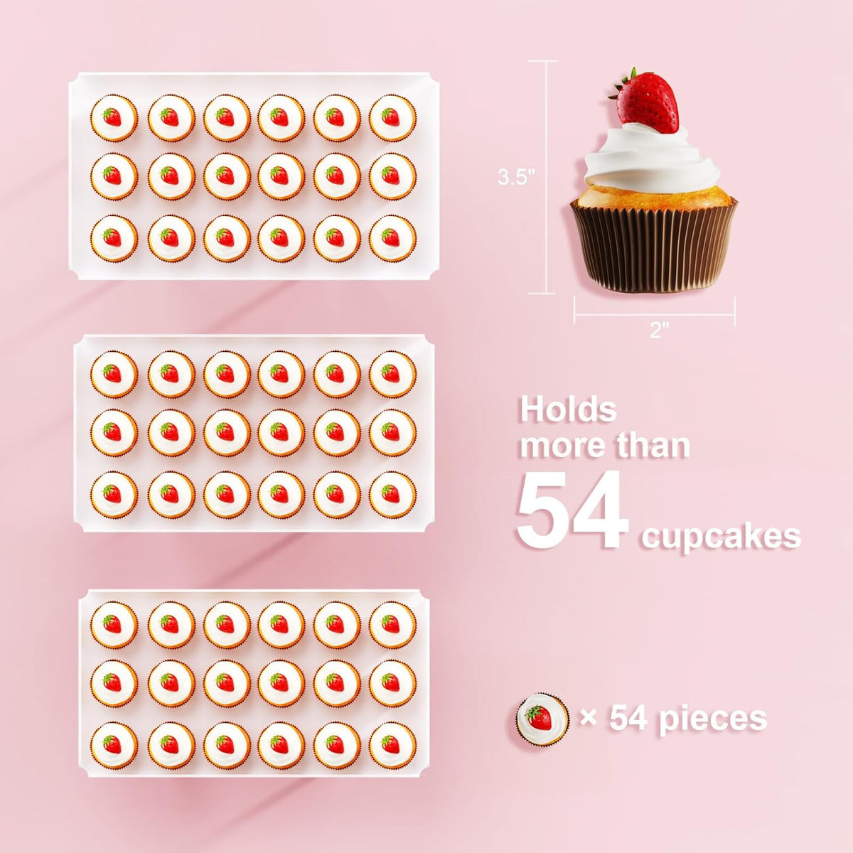 3 Pieces Cupcake Stand Holder, White Acrylic Dessert Table Display Set with Iron Support Legs for