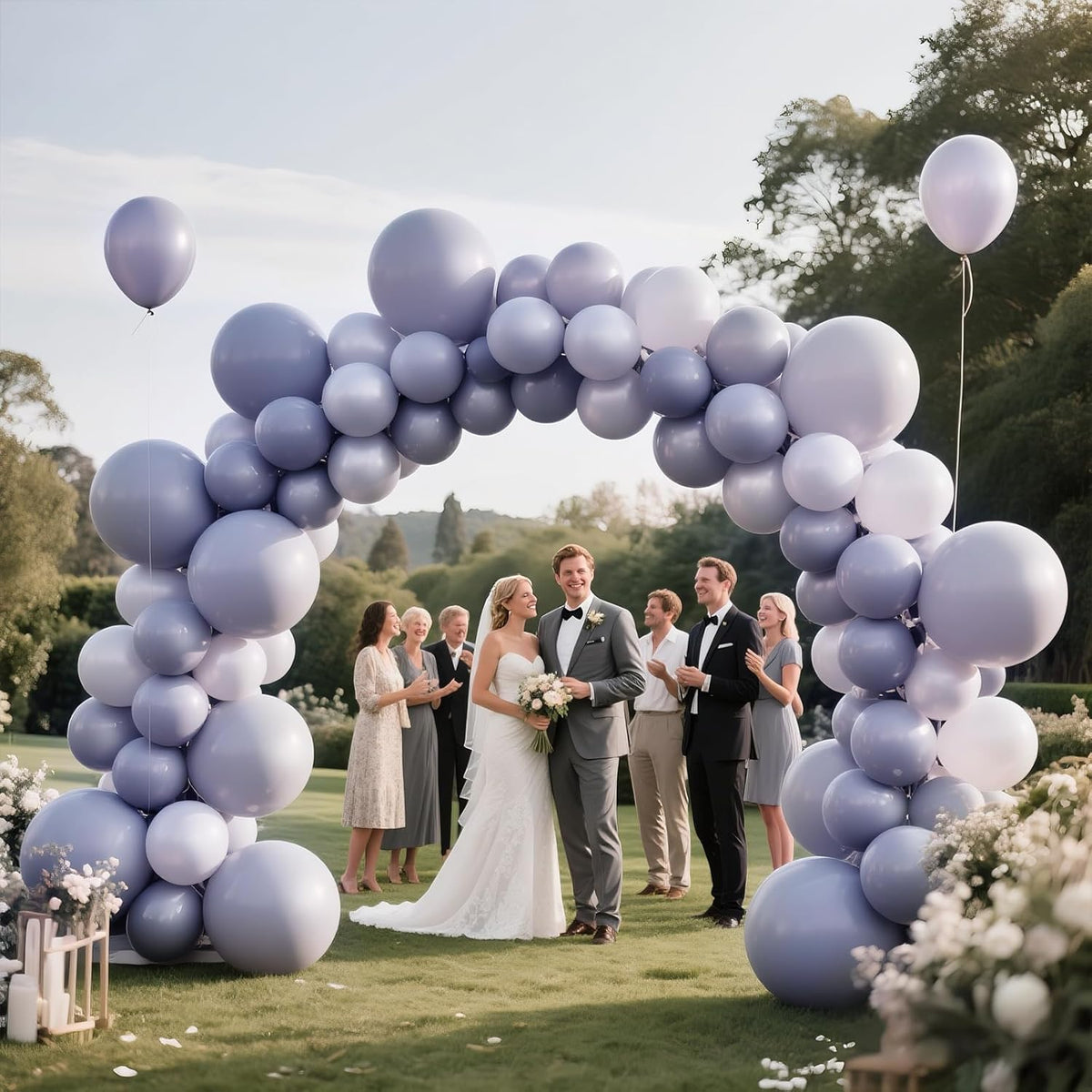 110pcs Dusty Blue Balloon 12 Inch, Blue Latex Balloons for Birthday Party Baby Shower Wedding(with