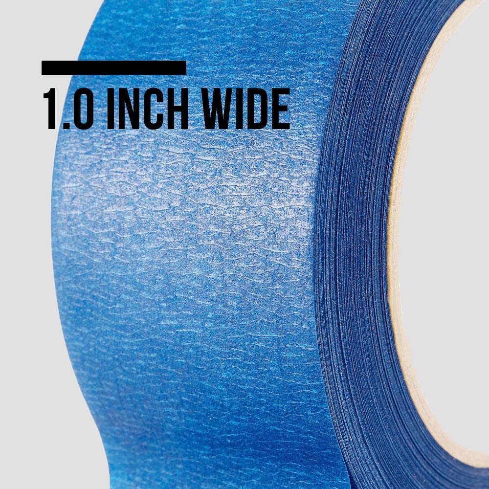 Lichamp 10-Piece Blue Painters Tape 1 inch, Blue Masking Tape Bulk Multi Pack, 1 inch x 55 Yards x
