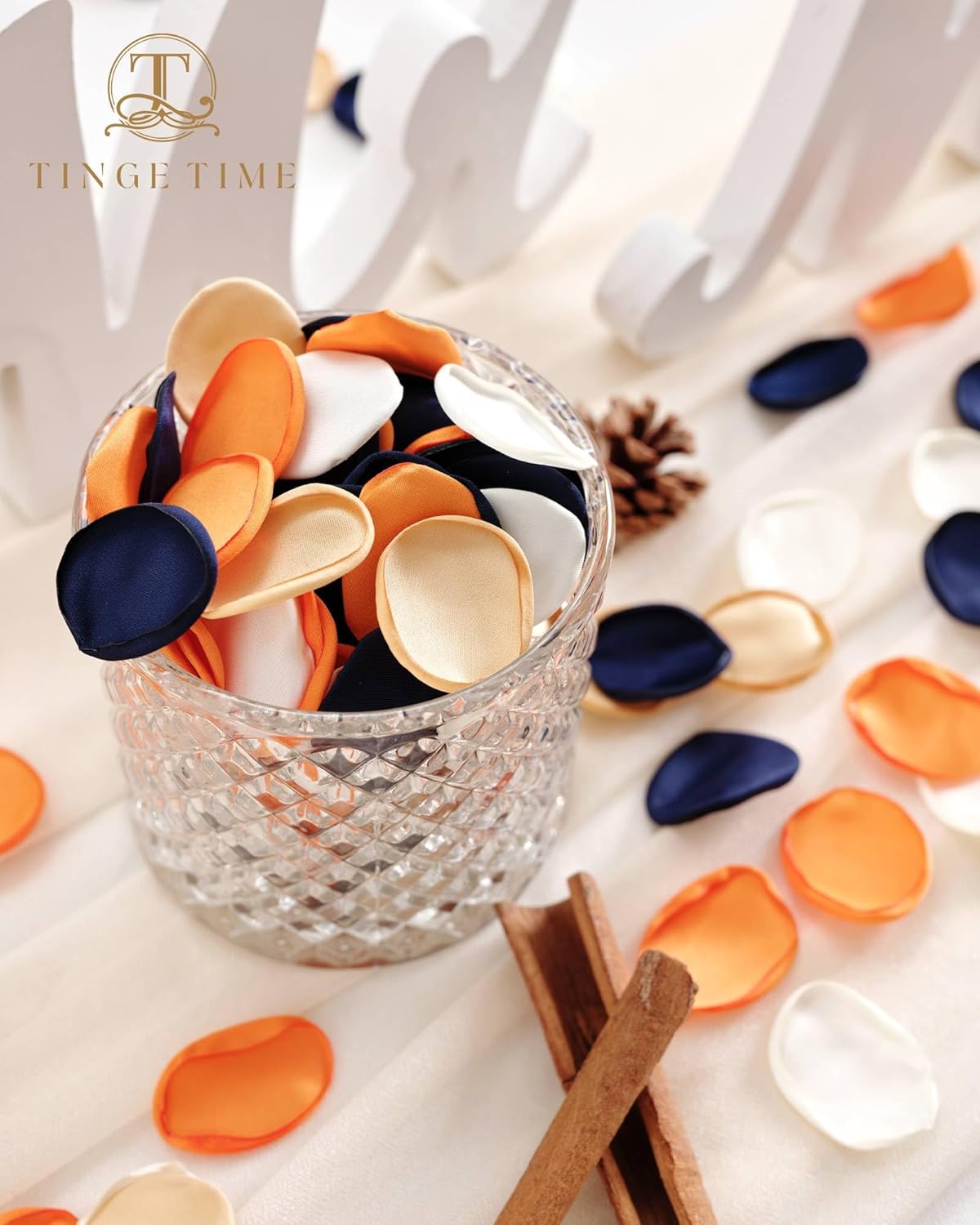 TINGE TIME 400pcs Silk Flower Petals for Wedding, Rose Petals for Decoration, Fake Flower Petals
