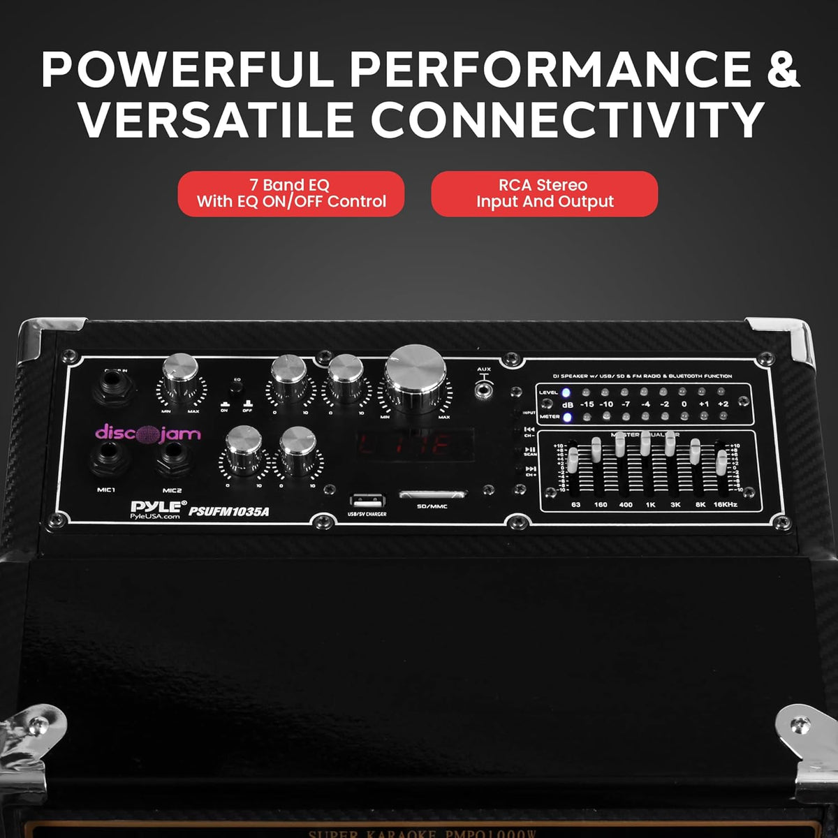Pyle Wireless Active PA Speaker System - 1000W Portable High Powered Bluetooth Compatible Outdoor
