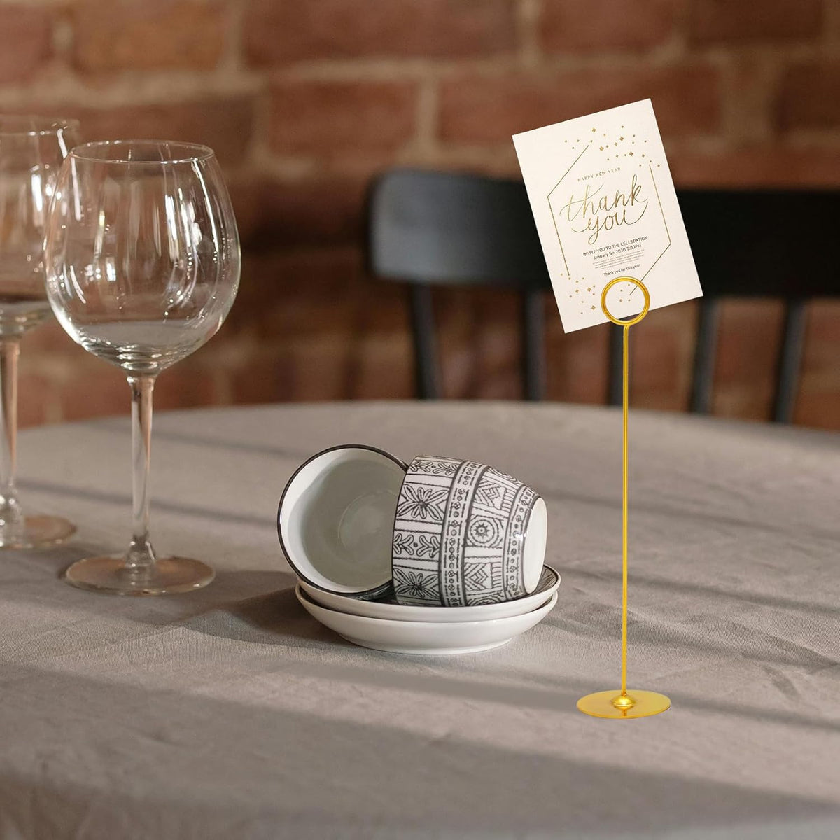 Urban Deco 36PK Table Number Holders Place Card Holders 12 Inch Table Card Holders Steel Card