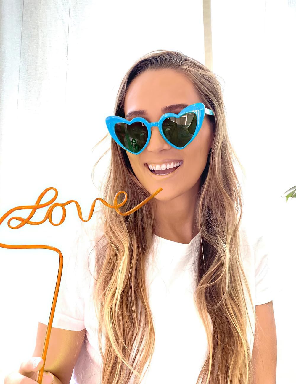 8 Pack Heart Sunglasses Vintage Cat Eye Heart Glasses Retro Bachelorette Bride Sunglasses Bulk for