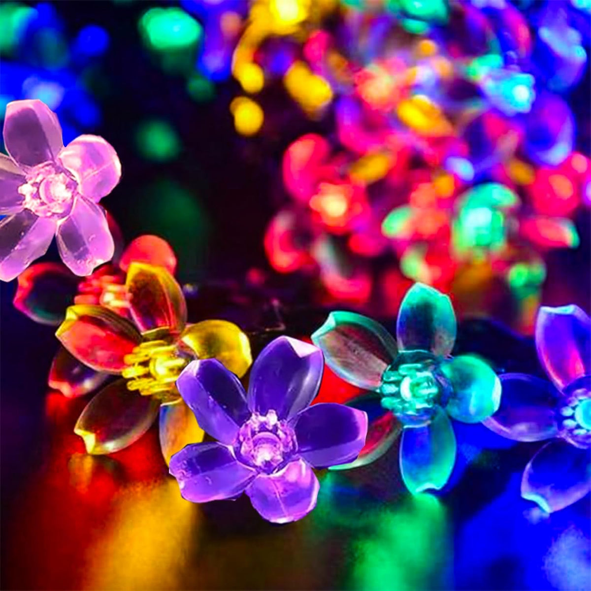 Battery Operated and USB Plug in Fairy Flower String Lights, 10ft 30 LED Cherry Blossom 8 Modes