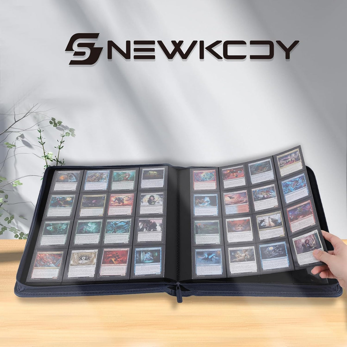Snekdy premium 1024-pocket trading card binder, 16-pocket cards album, waterproof PU-leather Cover