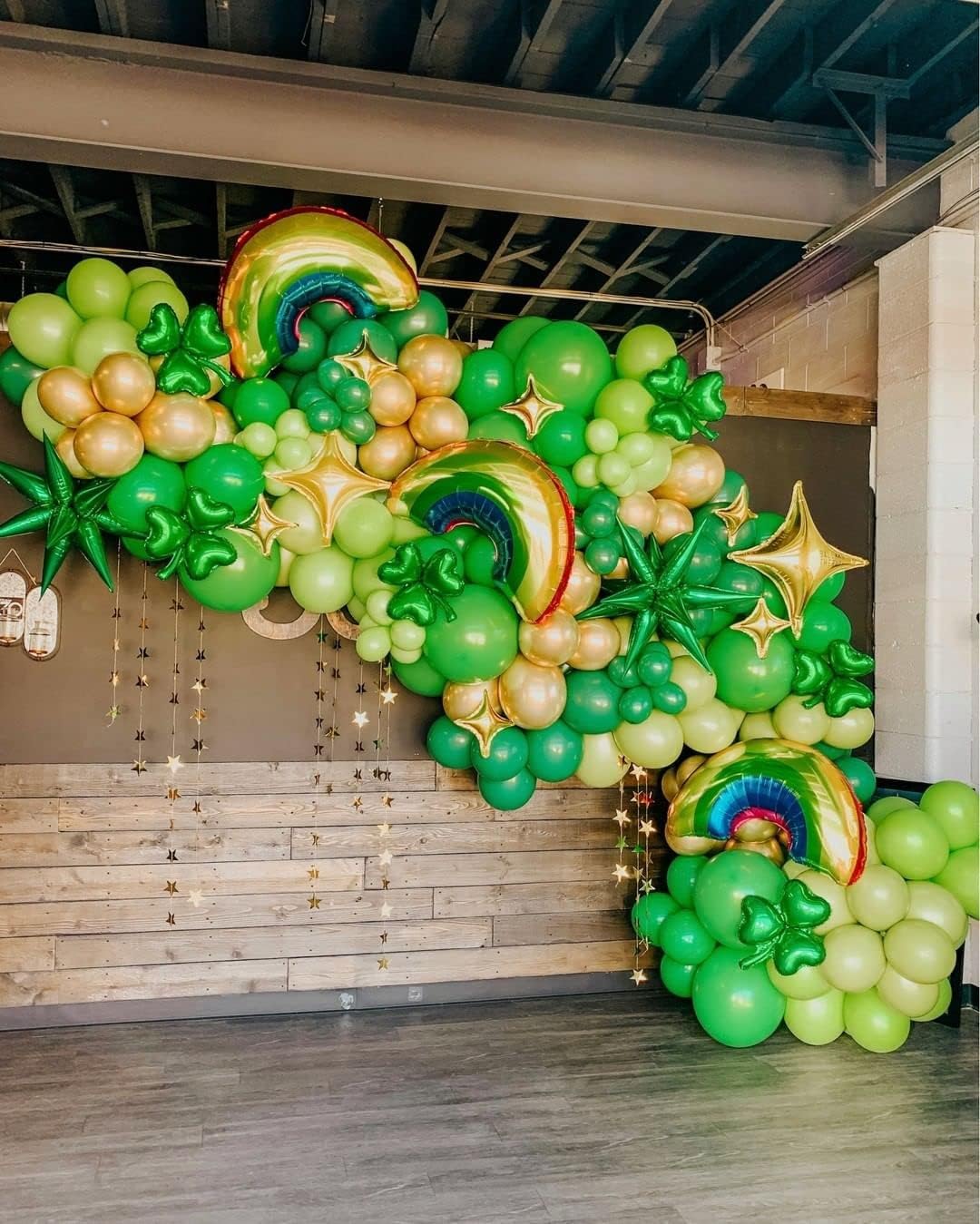 3pcs 26inch 3D Explosion Star foil balloon, Green Foil Cone Starburst Balloons for Birthday Wedding