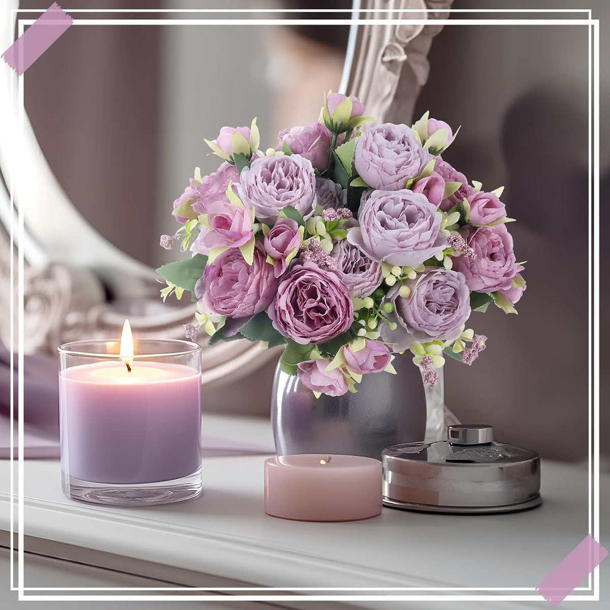 8 Bundles Artificial Peonies Flowers Boho Faux Flowers Arrangements Artificial Centerpiece Spring