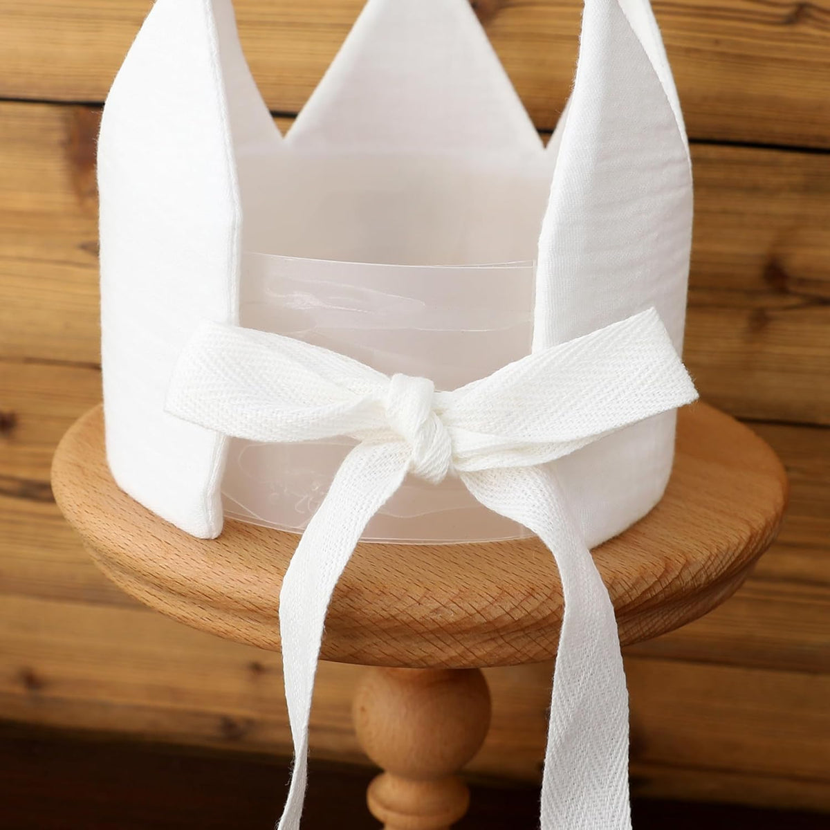 Muslin Crown Hat 1-3 Birthday For Baby Boy Girl Party Decoration Blue Pink Headband